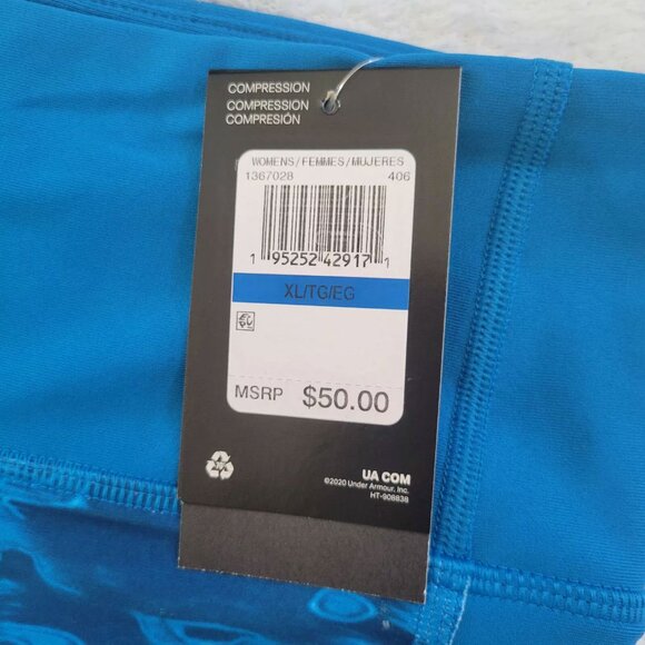 Under Armour HeatGear Womens Hi Rise Ankle Compression Leggins 1367028-406 NWT - Picture 6 of 6